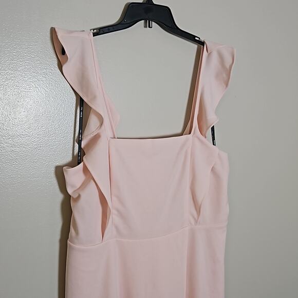 NWT BCBG Paris Short Ruffle Dress Sz XXL in Rose Quartz - Picture 3 of 8
